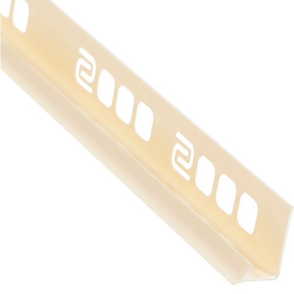 Уголок для плитки Salag внутренний 05 ПВХ 9 мм 2,5м слоновая кость 