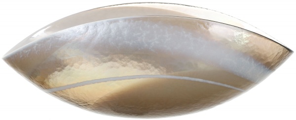 Фруктовница Yalos Murano TANGO 15 см золотая с перламутровым эффектом 