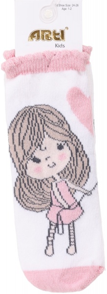 Носки для девочек ARTI 200145 р.1-2 молочный 