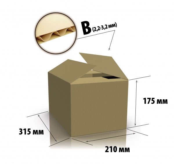 Гофроящик 210 x 315 x 175 мм