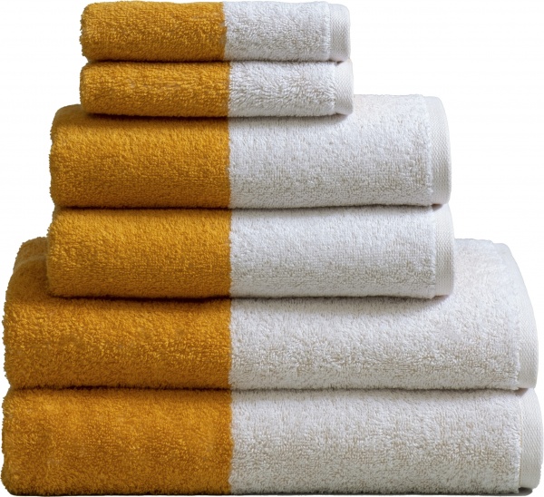 Полотенце 70x140 см горчичный с белым ABC 