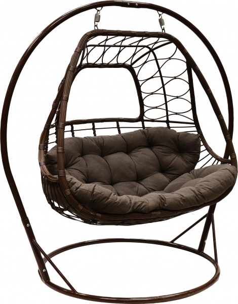 Крісло-кокон Фенікс двомісний плетіння рональд морений дуб