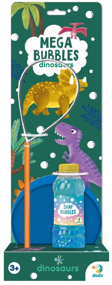 Ігровий набір DoDo Бульбашки мильні Mega Bubbles з тарілкою. Динозаври 450 мл 500122