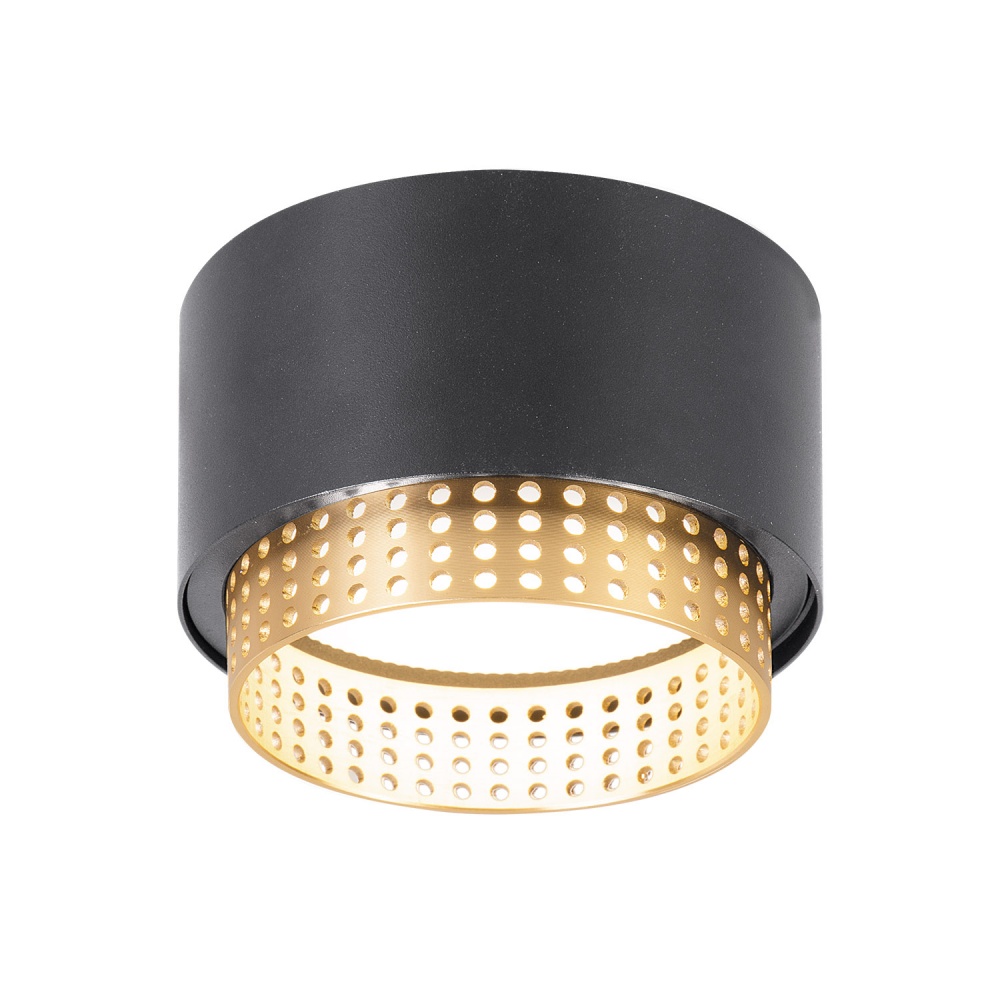 Светильник точечный Maxus Design Base GX53 черный/золото MAX-D-GX53-BG