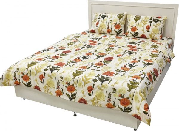 Комплект постельного белья Rigel, двуспальный Евро, Цветы Китайские разноцветный Arya 