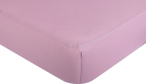 Простынь на резинке трикотажная 160x200 см розовый Homeline 
