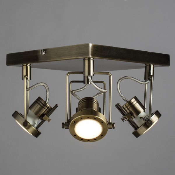 Спот Arte Lamp A4300PL-4AB Costruttore 4x50 Вт GU10 антична бронза 
