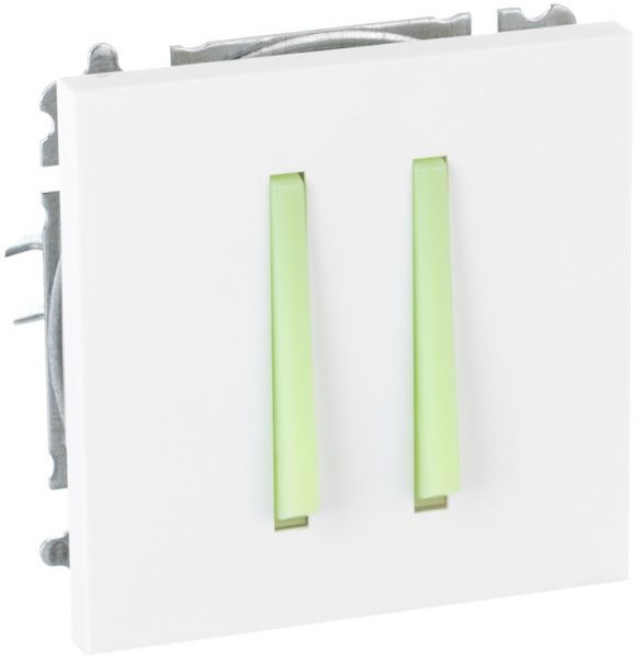 Выключатель двухклавишный ABB Neo без подсветки 10 А 230В IP20 светло-зеленый 3559M-A00652 42 20