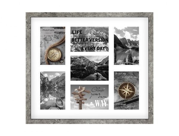 Фоторамка з паспарту SvitArt FKP-7-1913-5A 10x15 см сіро-коричневий 