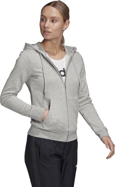 Джемпер Adidas W E LIN FZHD FL GD2987 р. S сірий