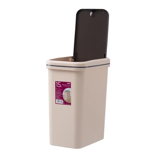 Відро MVM BIN-04 бежевий 15 л бежевий BIN-04 15L Beige