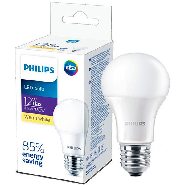 Лампа світлодіодна Philips EcoHome 12 Вт A60 матова E27 220 В 3000 К 
