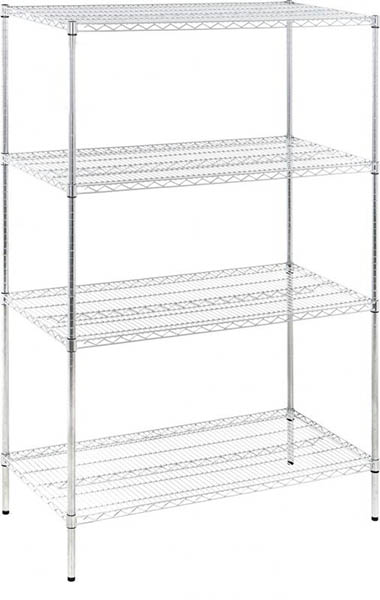 Стеллаж металлический PROзапас хромированный 1820x1210x610 мм серый (244872-4) 