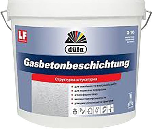 Структурная краска моделирующая Dufa Gasbetonbeschichtung D10 7 кг белый