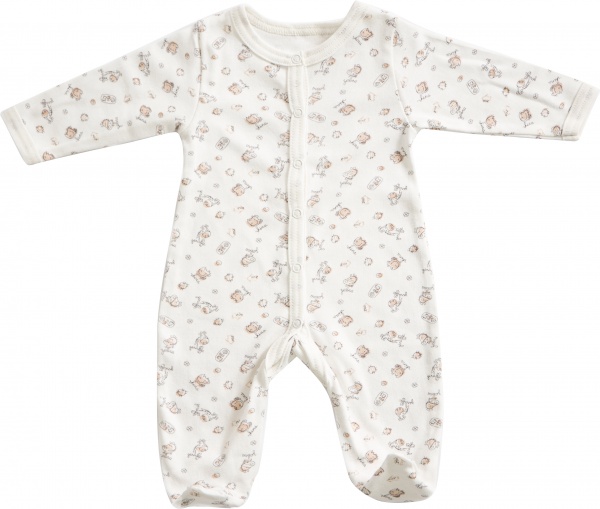 Комбінезон ясельний унісекс GABBI KB-23-1 звірятка р.62 білий із малюнком 13638 