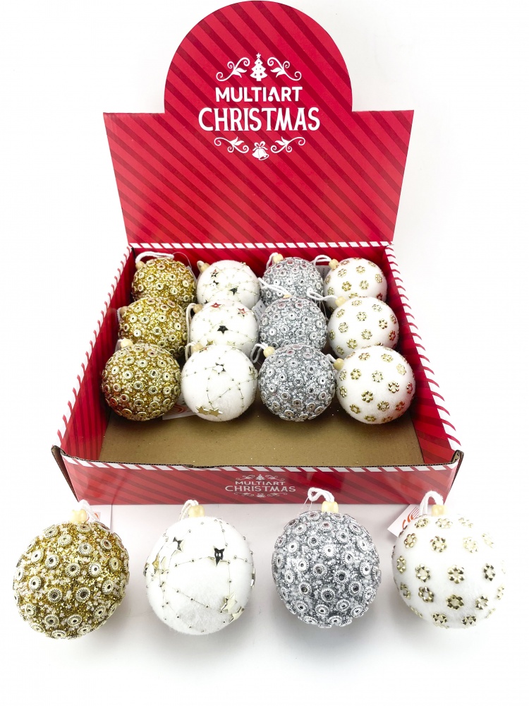 Куля пластик з металевим декоративними елементами d 80 мм в асортименті SDA2385580G