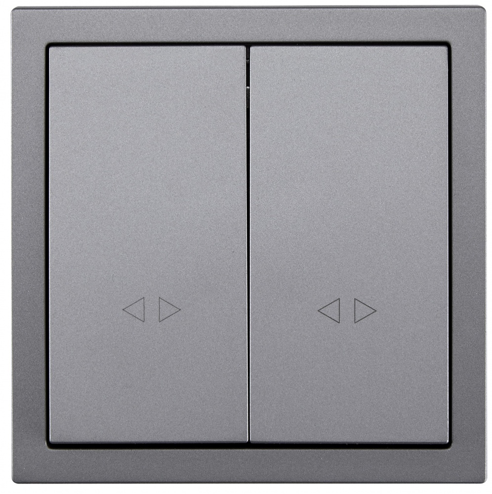 Механізм вимикача перехресний двоклавішний HausMark Juna сірий 7041-3588-107TW