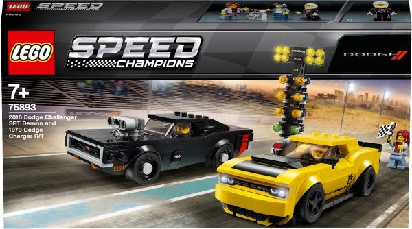 Конструктор LEGO Speed Champions Автомобили 2018 Dodge Challenger SRT Demon и 1970 Dodge Charger R/T 75893