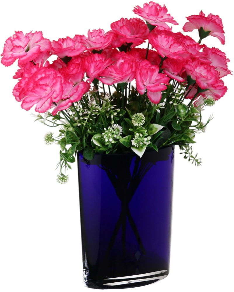 Ваза скляна Wrzesniak Glassworks Curve 19,5 см синя 17-818B