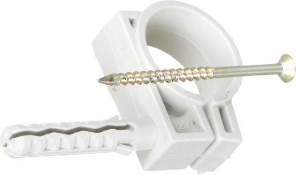 Обойма для труб Україна (ТОВ Відеодом) D 25-27 з ударним шурупом (5шт.)