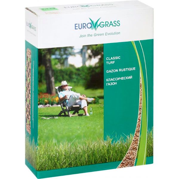 Семена Euro Grass газонная трава Classic коробка 2,3 кг