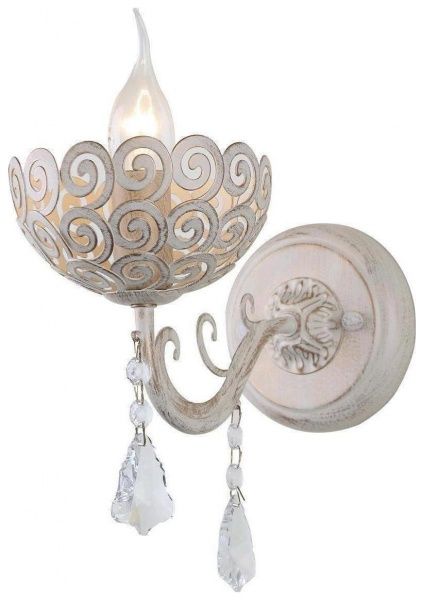 Бра Arte Lamp Fleece 1x40 Вт E14 біле золото 