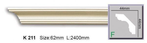 Карниз Harmony K 211 Flexi 2400x44x44мм 