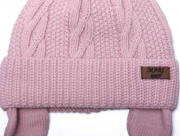Комплект шапка + снуд Mari-Knit 0843 р.48-50 светлая пудра 