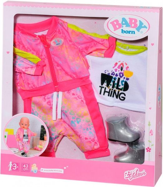 Набір Zapf одягу для ляльки Baby Born Трендовий Рожевий 828335