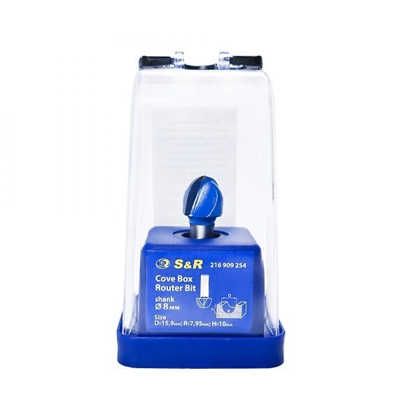 Фреза пазовая галтельная S&R 15,9х7,95х10 мм хвостовик 8 мм 216909254