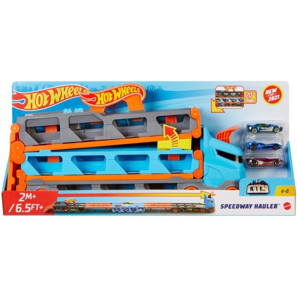 Грузовик-транспортер Hot Wheels Супергонки GVG37