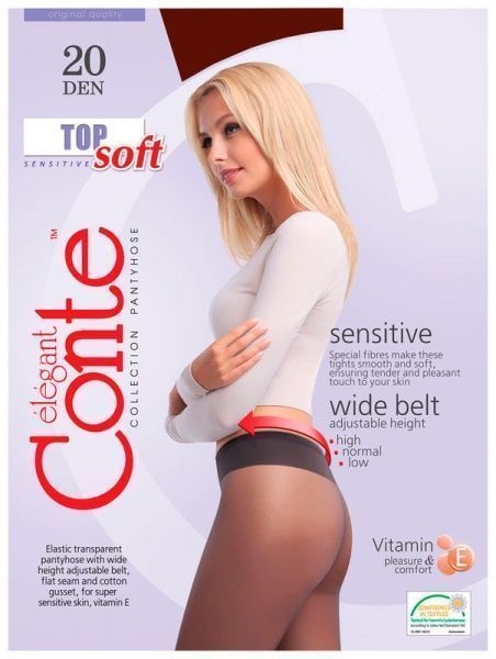 Колготки женские Conte TOP SOFT 20 den Nero р. 4 черный 