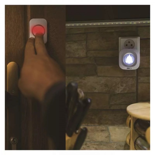 Звонок беспроводной в розетку Emos белый с серым P5733W