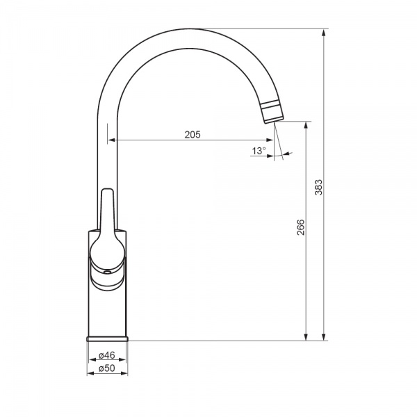 Смеситель для кухни Damixa Eclipse 310721000