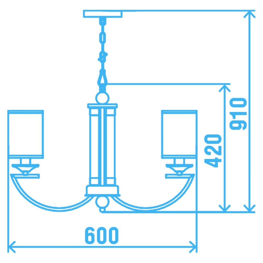 Люстра Victoria Lighting 6x40 Вт E14 золотой Ursula/PL6 gold