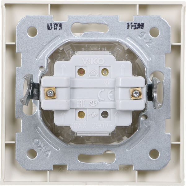 Перемикач прохідний одноклавішний Viko Linnera без підсвітки 10 А 250В кремовий 90401004