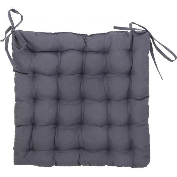 Подушка на стул Indigo стеганая серия Gabi 38х38х5 см серый