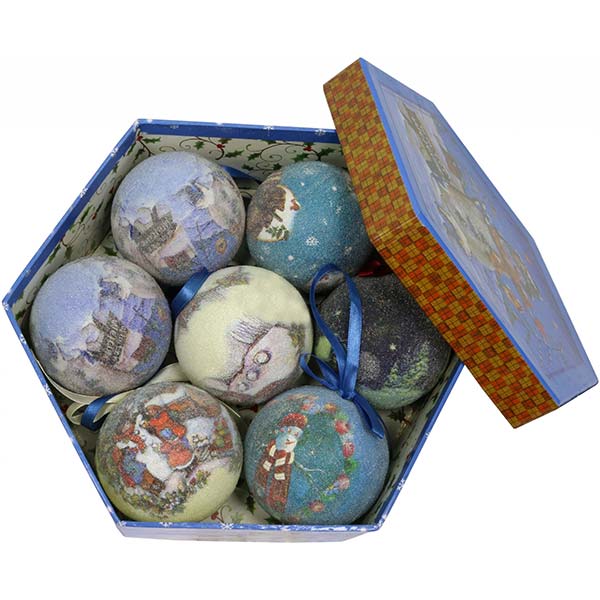 Набор новогодних украшений 198-75118C-7 7 шт