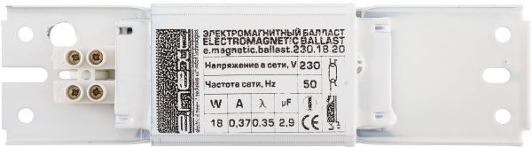 Балласт электромагнитный TAREL e.ballast.magnetic. 230.20 cos ф 0,35 20 Вт l010015 