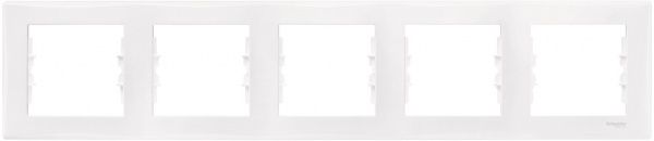 Рамка пятиместная Schneider Electric Sedna горизонтальная белый SDN5800921