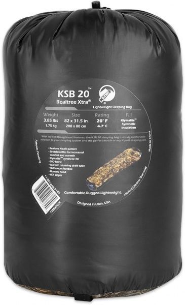 Спальний мішок Klymit KSB 20 Synthetic Realtree® Xtra Sleeping Bag