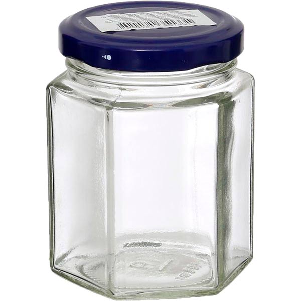 Банка для консервування з кришкою твіст-оф шестигранна 196 мл 