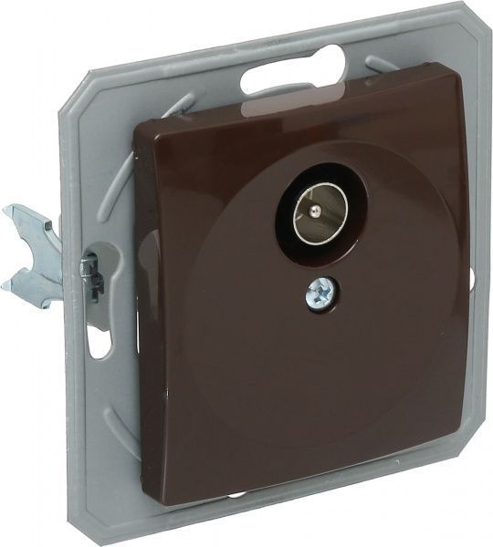 Розетка TV TEM Ekonomik TVR 0dB шоколадний KE10CBXO-U