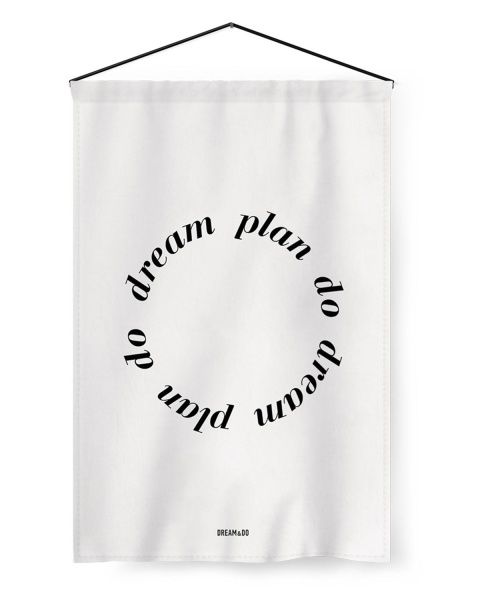 Флаг Dream&Do Flag Dream Plan Do 60x40 см белый с рисунком 