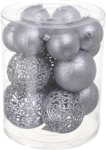 Набор елочных шаров Комплект № 75 d 80 мм 15 шт./уп.