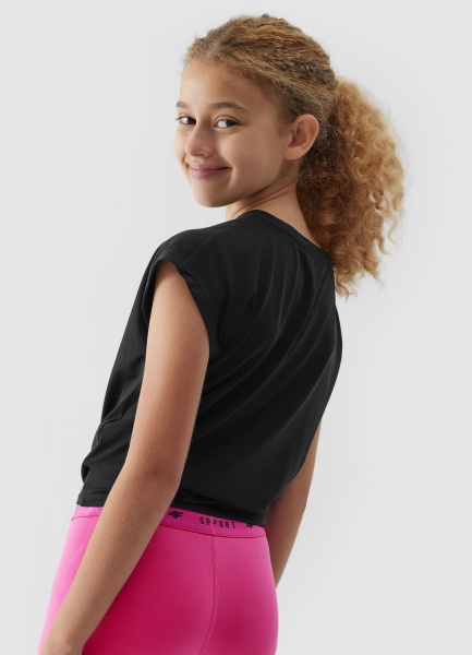 Футболка 4F TSHIRT FNK F431 4FJAW23TFTSF431-20S р.134/140 чорний