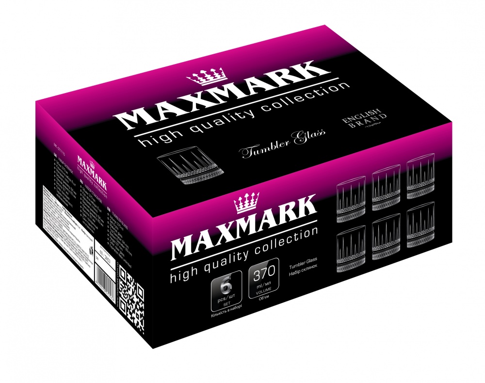 Набор стаканов низких Maxmark MK-GT1115 370 мл 6 шт.