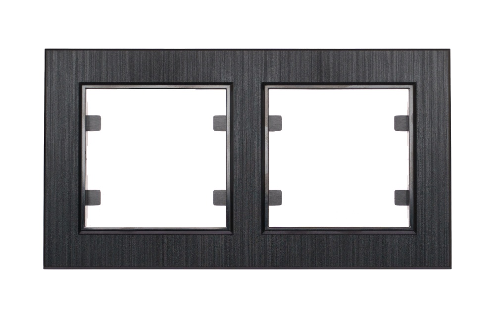 Рамка двойная Makel Karea Line горизонтальная черный 86111702