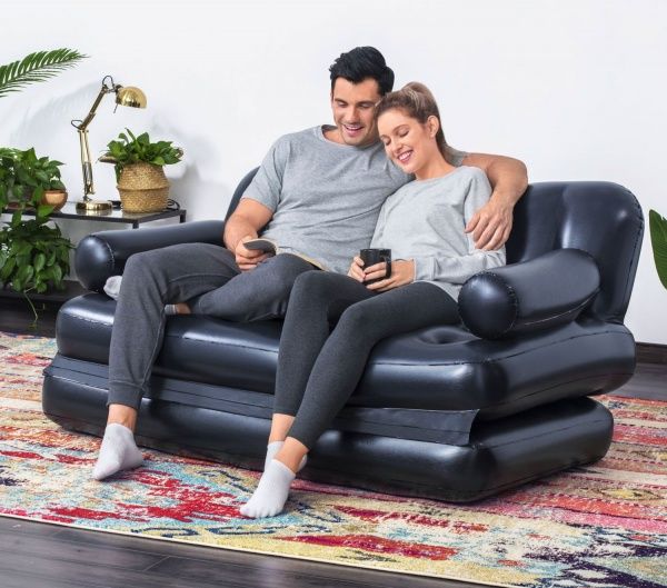 Диван Bestway Multi Max Comfort Quest 188х152 см трансформер надувной с электронасосом черный