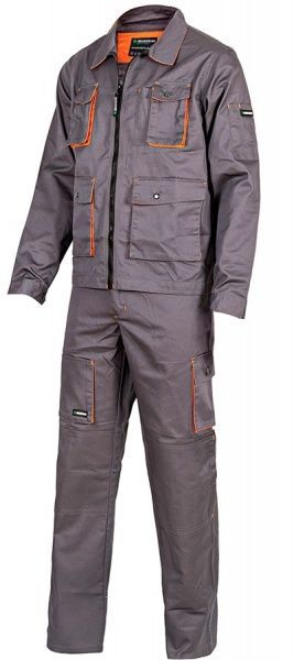 Полукомбинезон рабочий Sizam Newcastle р. L рост универсальный 30212 серый с оранжевым